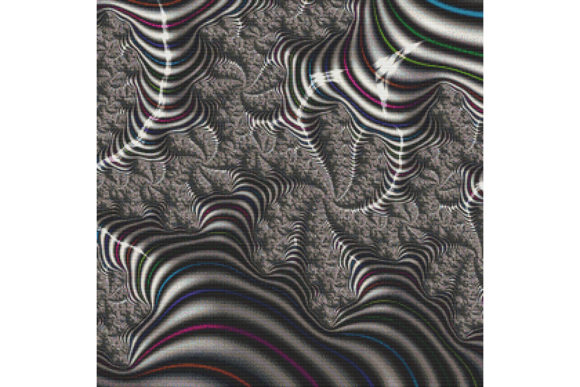 A Designer's Review: Fractal Cross Stitch Pattern Grey