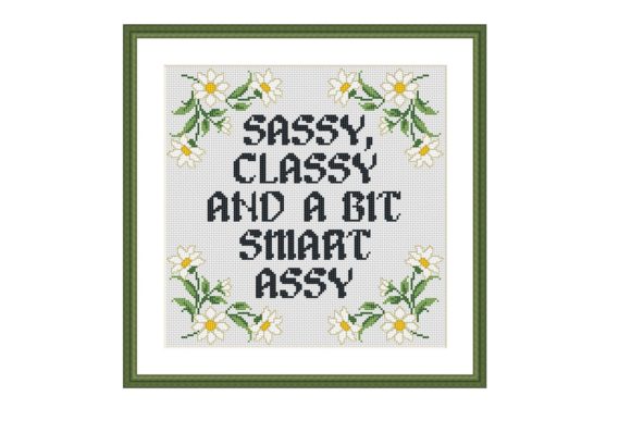 A Designer's Take on the Sassy Funny Quote Cross Stitch Pattern