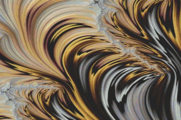 A Designer’s Review: Fractal Cross Stitch Pattern - Yellow