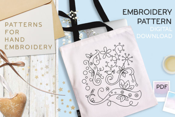 Bird and Branches Embroidery for Your Small Business