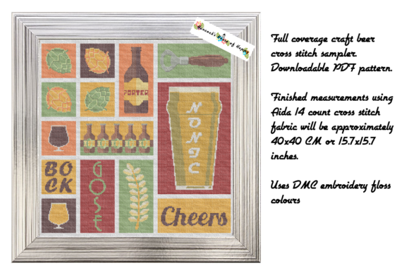 Craft Beer Cross Stitch Sampler: An Embroiderer's Review