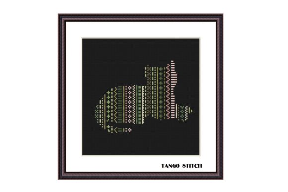 Cute Ornament Cat Cross Stitch for Holiday Collections