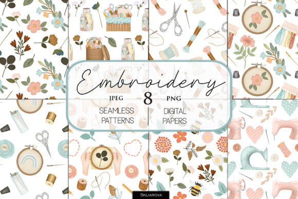 Embroidery Seamless Patterns for Holiday Product Success