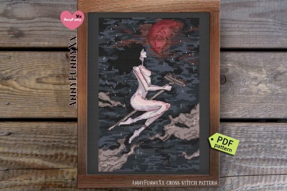 Flying Witch Broom Cross Stitch Pattern: A Designer's Review