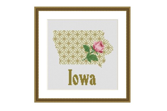 Iowa Map Silhouette Cross Stitch Pattern Review