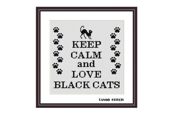 Keep Calm and Love Black Cats Cross Stitch Review