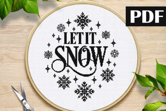 Let It Snow Cross Stitch Pattern PDF
