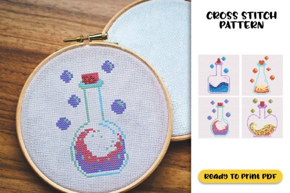 Magic Potion Cross Stitch Pattern Review for Handmade Gifts