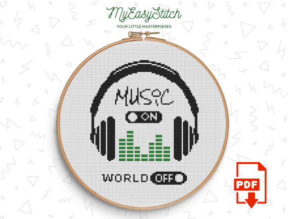 Music on World off Cross Stitch Pattern Review for Real Projects