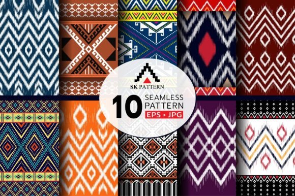 Seamless Patterns for Handmade Ethnic Embroidery Gifts