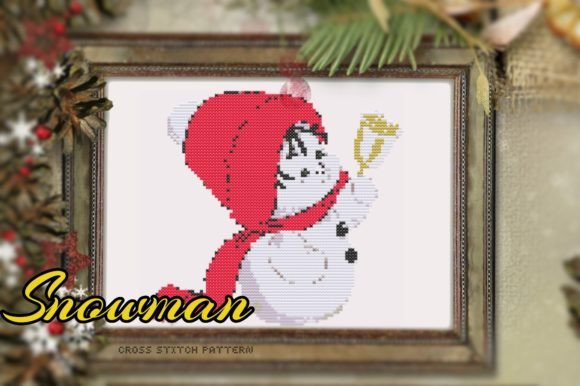 Snowman. Cross Stitch Pattern: Holiday Stitching Review