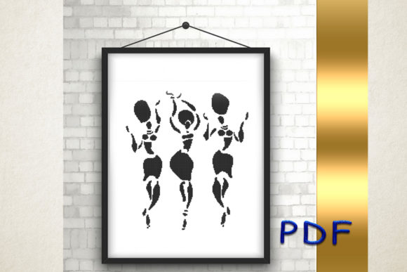 Testing the Africa Dance Cross Stitch Pattern for Gift Products
